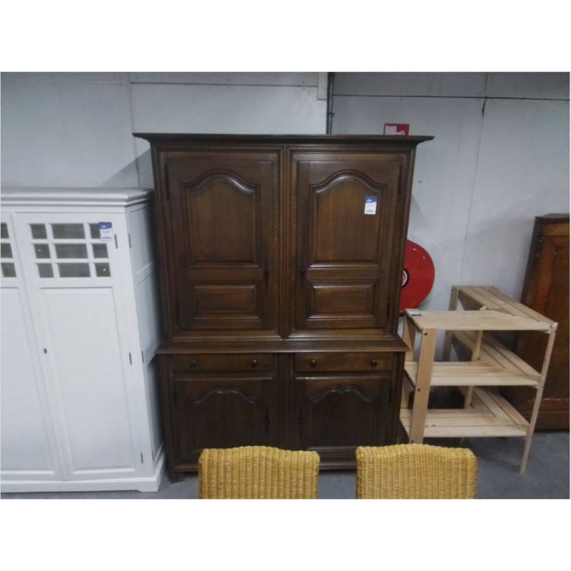 BUFFET 2 CORPS CHÊNE MASSIF 4 PORTES 2 TIROIRS