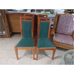 SERIE DE 4 CHAISES PIN...