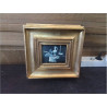PEINTURE MINIATURE CADRE DORE