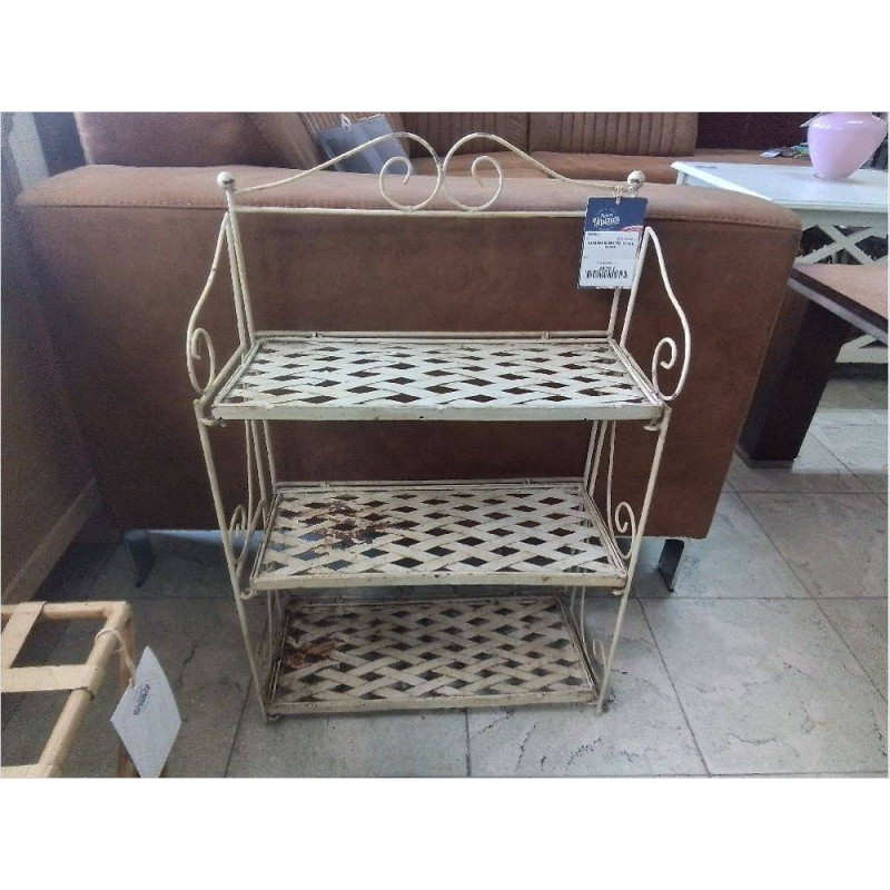 ETAGERE BASSE FER FORGE PATINE