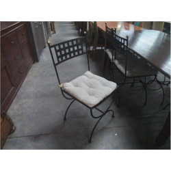 CHAISES FER FORGÉ LOT DE 6