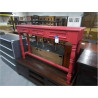 CONSOLE 3 TIROIRS PEINT EN ROUGE