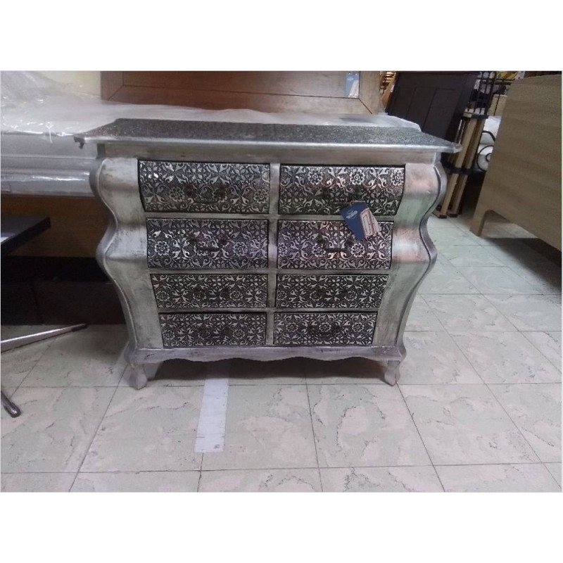 MEUBLE D’APPOINT 8 TIROIRS GRIS