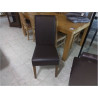 SERIE DE 4 CHAISES SIMILI CUIR BRUN 