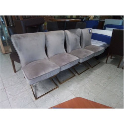 SERIE DE 4 CHAISES TISSU...