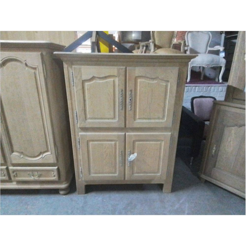 MEUBLE BAR CHENE AEROGOMME 4 PORTES 