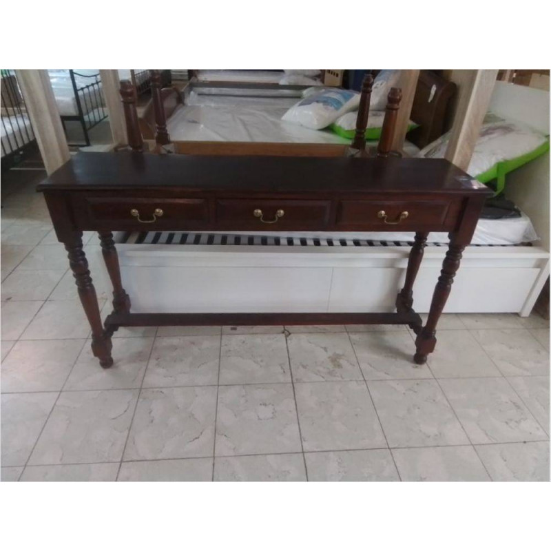 CONSOLE 3 TIROIRS COULEUR MERISIER 
