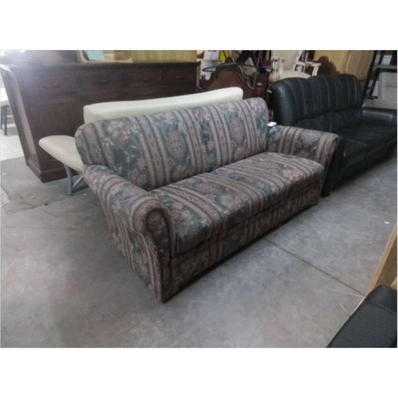 CANAPE 3 PLACES TISSU FLEURI 