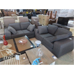 SALON 2+2 TISSU GRIS 