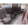 SERIE DE 4 CHAISES TISSU BRUN