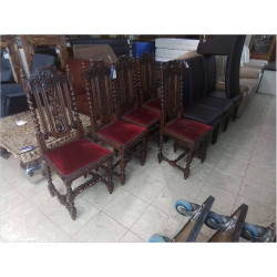 LOT DE 6 CHAISES ANCIENNES...