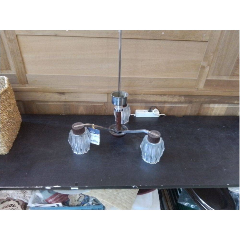 LUSTRE 3 BRANCHES ANNEES 70