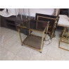 BOUT DE CANAPÉ SUR ROULETTES METAL DORE
