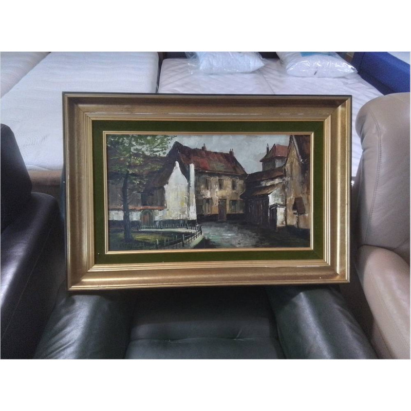 PEINTURE SUR TOILE RUE SIGNEE