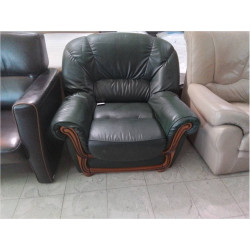 FAUTEUIL CUIR VERT