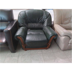 FAUTEUIL CUIR VERT
