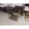 BOUT DE CANAPÉ SUR ROULETTES METAL DORE