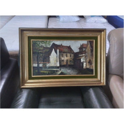PEINTURE SUR TOILE RUE SIGNEE