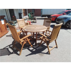 ENSEMBLE DE JARDIN EN TECK...