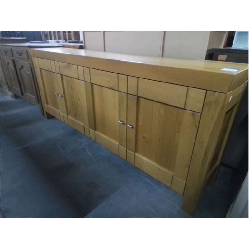 DRESSOIR MODERNE EN CHENE CLAIR 4 PORTES 4 TIROIRS 235X47X95
