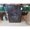 TABLEAU MODERNE SIGNE SOUS VERRE