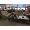 SALON CUIR BEIGE 3+2+1 ACCOUDOIRS & TETES REGLABLES (3)