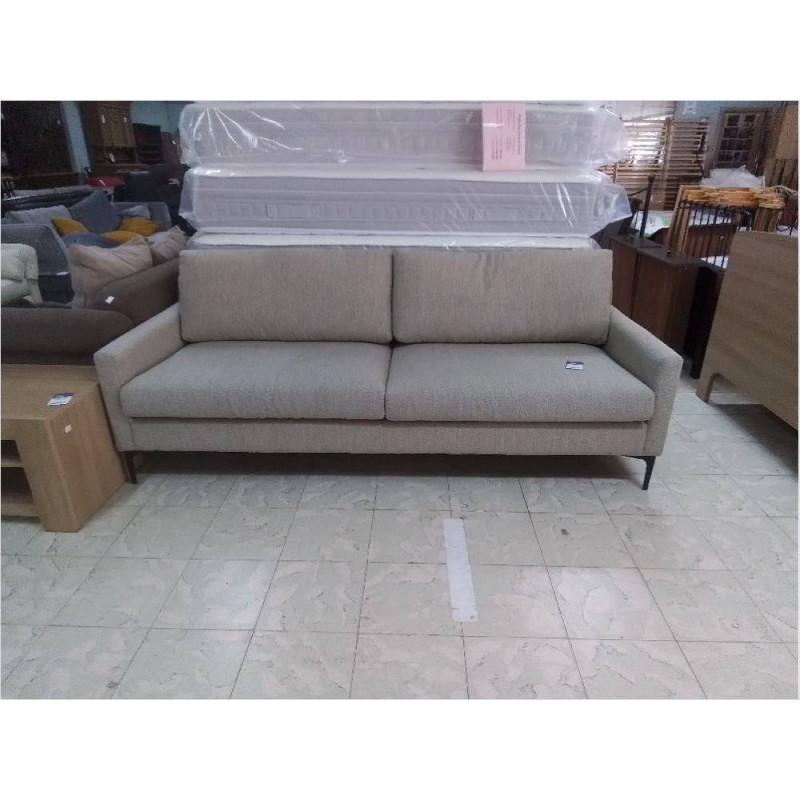 CANAPE 3 PLACES TISSU BEIGE ETAT NEUF