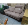 CANAPE 2 PLACES PROMINENT TISSU BRUN ETAT NEUF