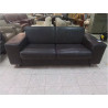 CANAPE 2 PLACES CUIR GRIS
