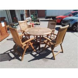 ENSEMBLE DE JARDIN EN TECK...