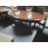 TABLE TEINTE MERISIER OVALE AVEC 2 ALLONGES