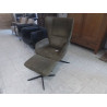 FAUTEIL RELAX MICROFIBRE VERT + REPOSE PIEDS