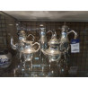 SERVICE A CAFE METAL ARGENTE 4 PIECES