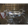 PLAT CREUX METAL ARGENTE DECOR CERF