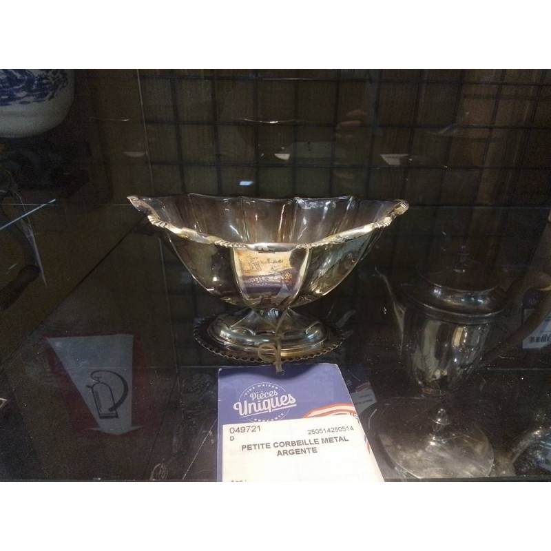 PETITE CORBEILLE METAL ARGENTE