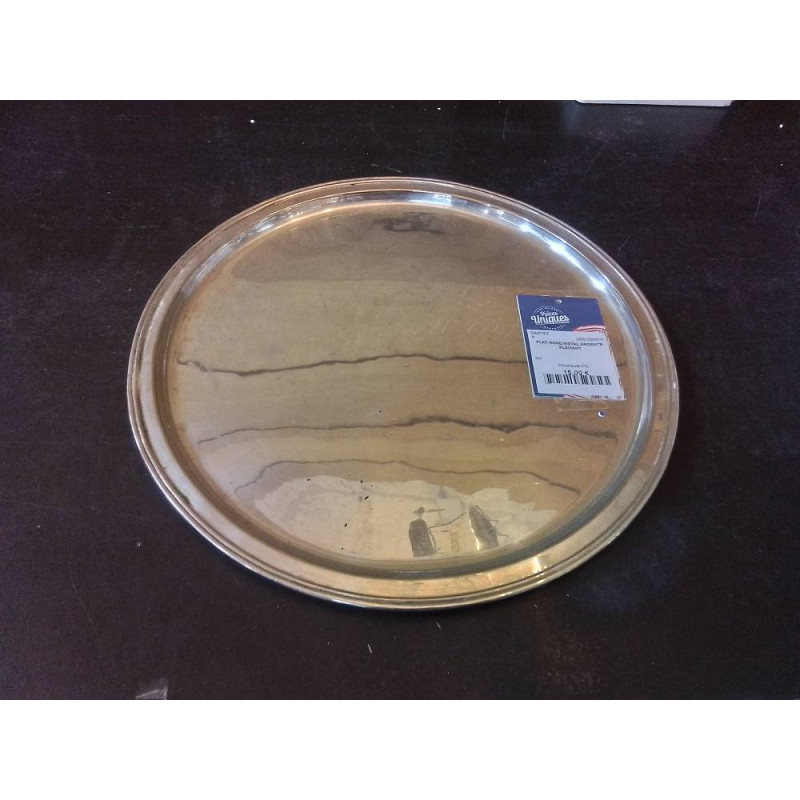 PLAT ROND METAL ARGENTE FLAMANT