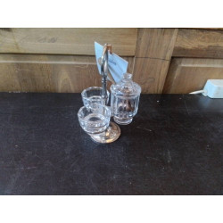 SET A CONDIMENTS VERRE & METAL