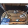 TETE A TETE CHAMPAGNE METAL ARGENTE