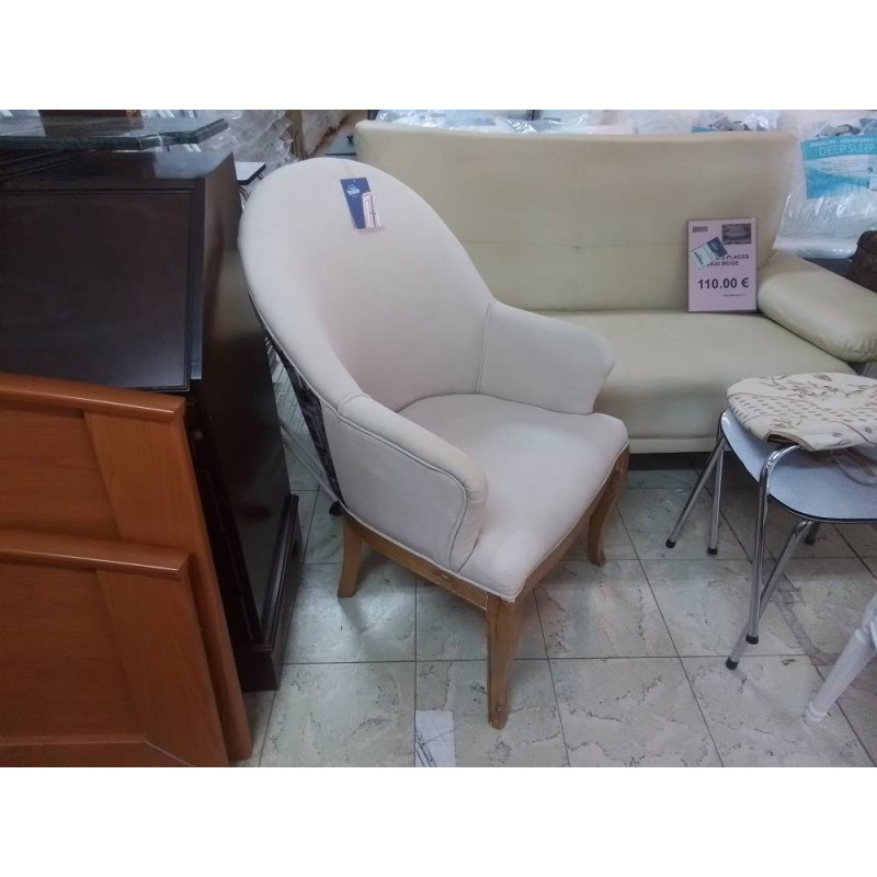 FAUTEUIL CLUB TISSU ET BOIS