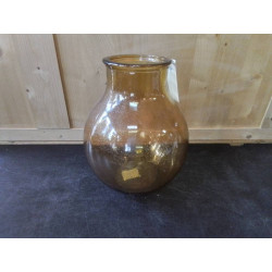 VASE VERRE OCRE