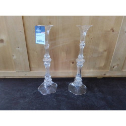 BOUGEOIR EN VERRE LA PAIRE