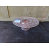 PLAT A TARTE SUR PIED VERRE ROSE