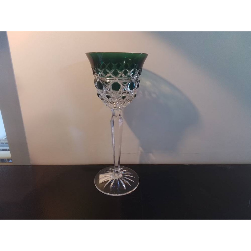 VERRE VAL SAINT LAMBERT CRISTAL TAILLE VERT 20 CM