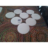 LOT DE 8 ASSIETTES PLATES BLANCHES
