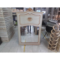 MIROIR DE CHEMINEE CERUSE
