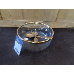 SALADIER EN VERRE + COUVERTS