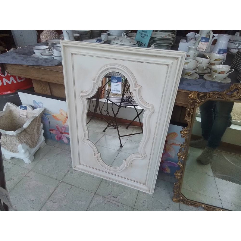 MIROIR CADRE BLANC