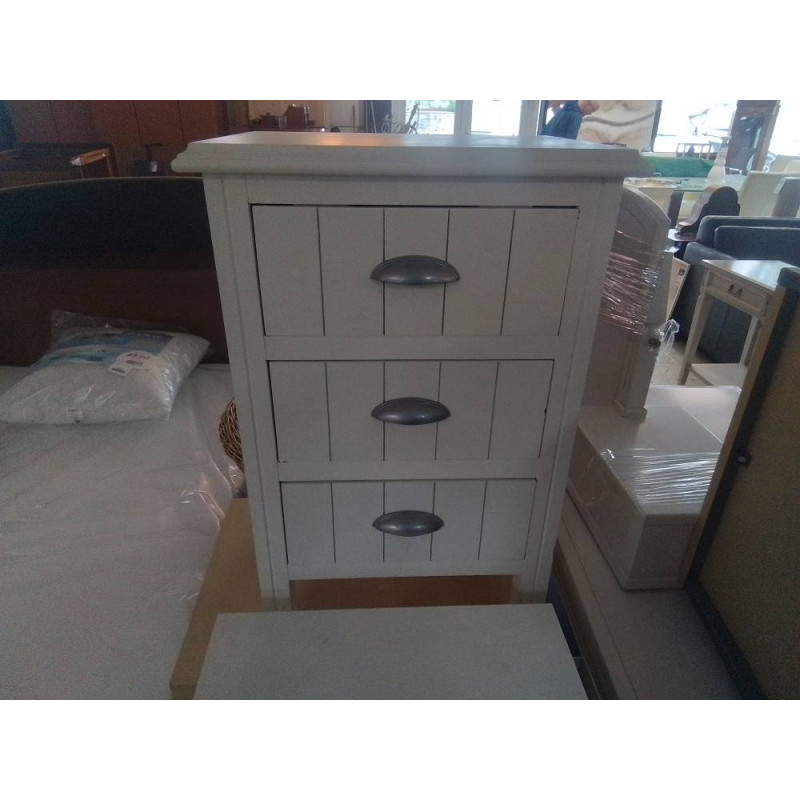 MEUBLE BAS 3 TIROIRS BLANC 