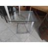 BOUT DE CANAPE DESIGN VERRE & CHROME 