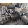 FAUTEUIL RELAX ELECTRIQUE CUIR GRIS